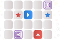 Shift es un juego de rompecabezas donde debes guiar bloques hacia estrellas del