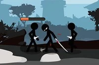 Controlas al samurái con el palo y necesitas destruir a todos los enemigos