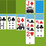 Carta de dos de tréboles en una pantalla de juego de cartas digital sobre un fondo verde