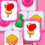 Fichas con diseños de caramelos y dulces sobre un fondo rosa
