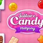 Fichas de dominó con imágenes de dulces y golosinas sobre un fondo rosa con un título llamativo