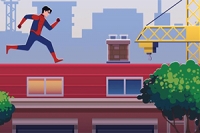 Salta de techo en techo y esquiva obstáculos como Spider-Boy