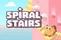 Eres un gato 3D y tu misión es subir una escalera en espiral