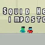 Dos personajes pixelados, uno verde y otro rojo, con texto en estilo retro
