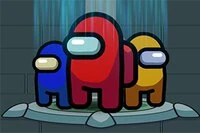 Juego de rompecabezas con 4 personajes de Among Us diferentes