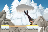En Stick Soldier juegas como un soldado cruzando huecos peligrosos en un