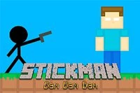 Stickman elimina a todos los hombres zombis de bloques
