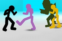 Juego de peleas callejeras para un jugador con hombres de palo
