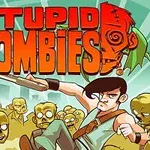Ilustración de un personaje armado enfrentando una multitud de zombis verdes, con un fondo urbano y un cielo verde y azul