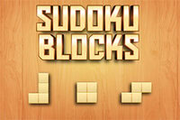 Un juego de rompecabezas de bloques de madera fusionado con Sudoku