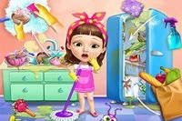 Juega a decorar la casa y limpiar el parque para niños en Sweet Baby Girl: