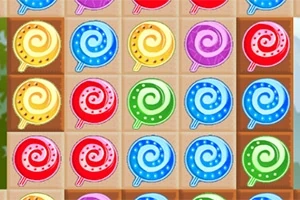Caramelos de colores brillantes en forma de espiral dispuestos en una cuadrícula