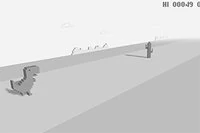 Ayuda a tu dinosaurio a escapar de la extinción en esta divertida versión 3D