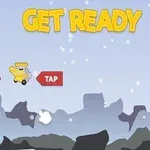 Fondo montañoso con nieve, un helicóptero amarillo y el texto GET READY acompañado de indicaciones de TAP