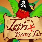Título en un pergamino con estilo pirata frente a palmeras y un loro con sombrero de pirata