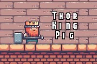 Juego divertido en 2D con el Rey Cerdo y muchos niveles con trampas y