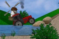 Conduce un tractor y prepárate para una loca carrera todoterreno