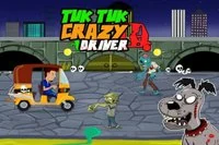 Conduce tu tuk tuk lo más rápido posible para aplastar zombies