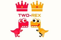 Juego de T-Rex colorido con opción para dos jugadores