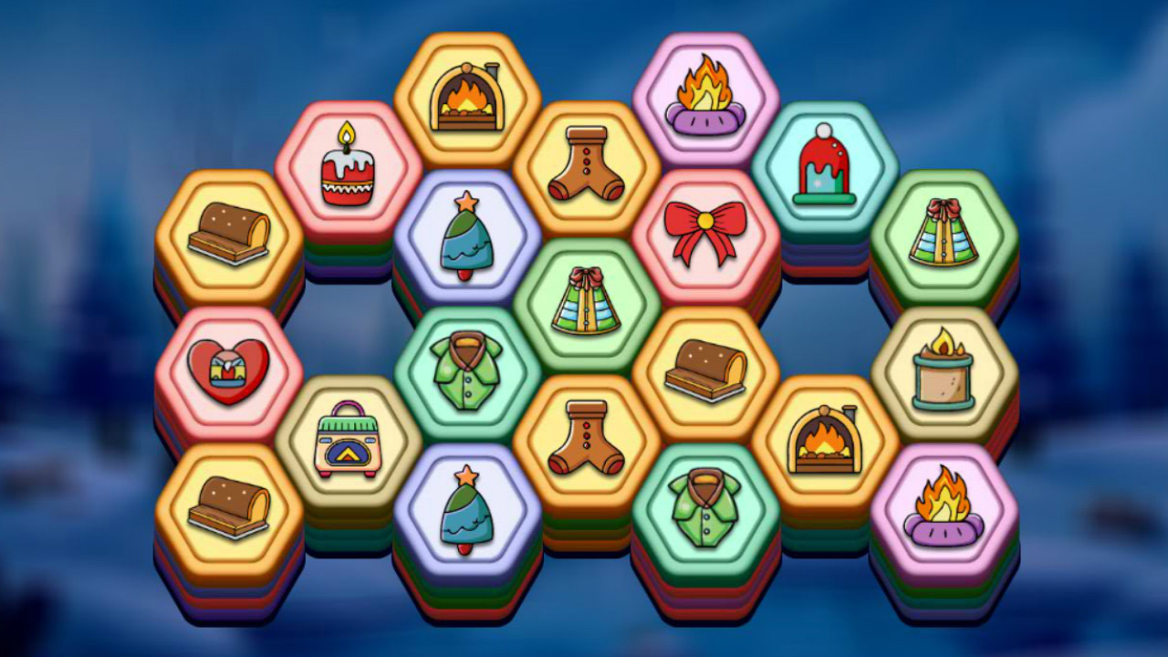 Winter Hexa Stack 🕹️ Juega gratis en Play123
