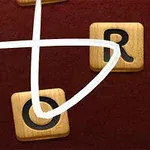 Fichas de letras de madera que dicen D, R y O conectadas por líneas blancas sobre un fondo rojo oscuro