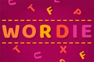 Letras coloridas en un fondo rosa con líneas punteadas amarillas