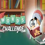 Personaje de dibujos animados con lentes leyendo un libro en una biblioteca, junto a bloques con letras y símbolos
