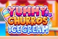 Delicioso juego de helado de churros para preparar y disfrutar